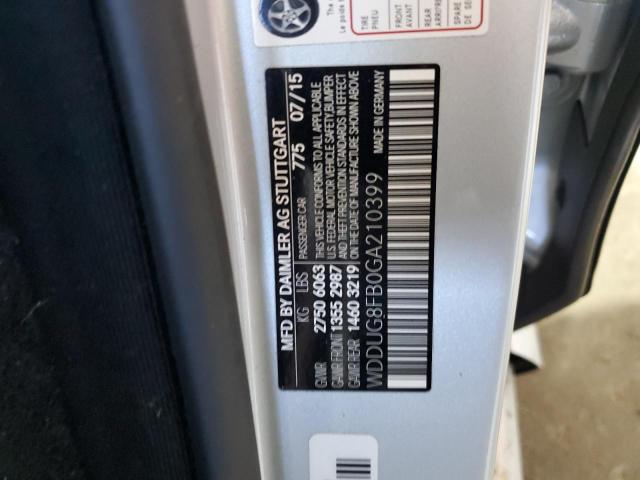 WDDUG8FB0GA210399 - 2016 MERCEDES-BENZ S 550 4MATIC SILVER photo 12