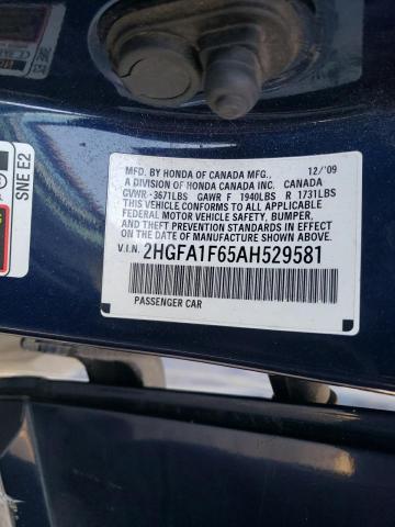 2HGFA1F65AH529581 - 2010 HONDA CIVIC LX-S 蓝色 照片 13