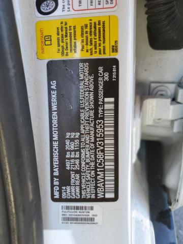 WBAVM1C58FV315953 - 2015 BMW X1 SDRIVE28I WHITE photo 12