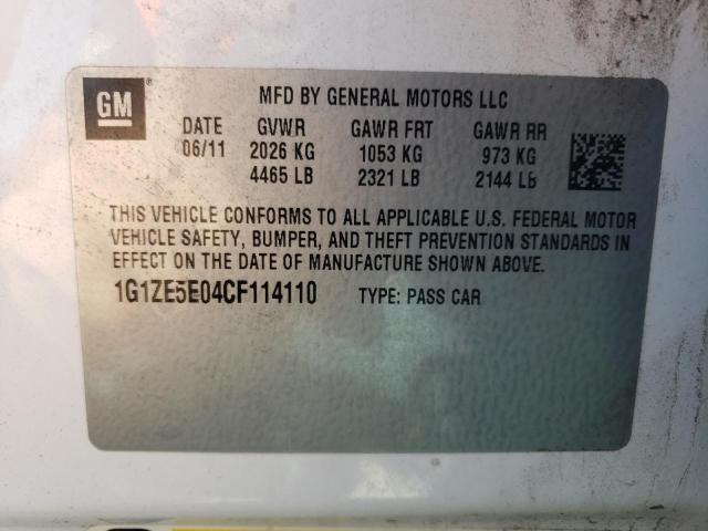 1G1ZE5E04CF114110 - 2012 CHEVROLET MALIBU LTZ თეთრი ფოტო 12