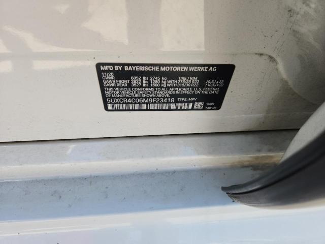 5UXCR4C06M9F23418 - 2021 BMW X5 SDRIVE 40I WHITE photo 12