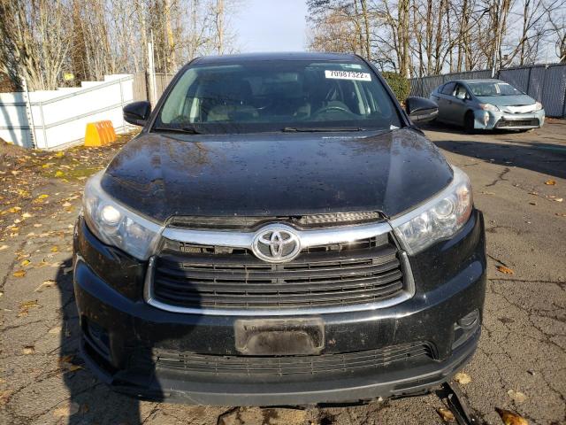 5TDBKRFH0FS171180 - 2015 TOYOTA HIGHLANDER LE BLACK photo 5