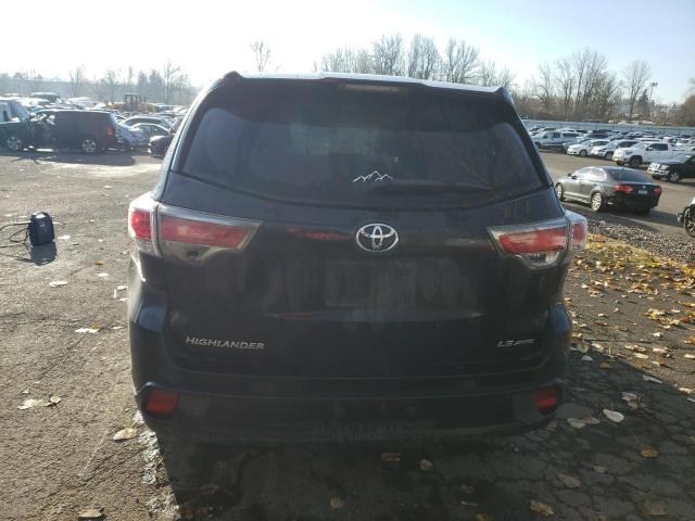 5TDBKRFH0FS171180 - 2015 TOYOTA HIGHLANDER LE BLACK photo 6