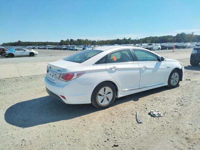 KMHEC4A46EA114393 - 2014 HYUNDAI SONATA HYBRID WHITE photo 3