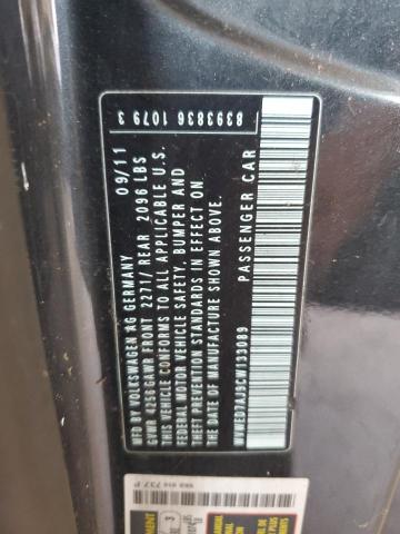 WVWED7AJ9CW133089 - 2012 VOLKSWAGEN GTI BLACK photo 12