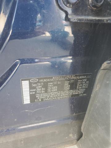 5NMS24AJ6NH396122 - 2022 HYUNDAI SANTA FE SEL Azul foto 13