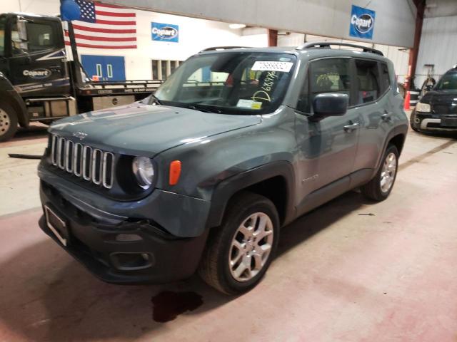 ZACCJBBB3HPF49251 - 2017 JEEP RENEGADE LATITUDE TEAL photo 1