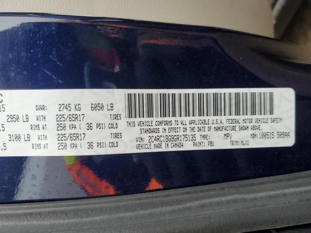 2C4RC1BG9GR175135 - 2016 CHRYSLER TOWN & COU TOURING Mavi foto 14