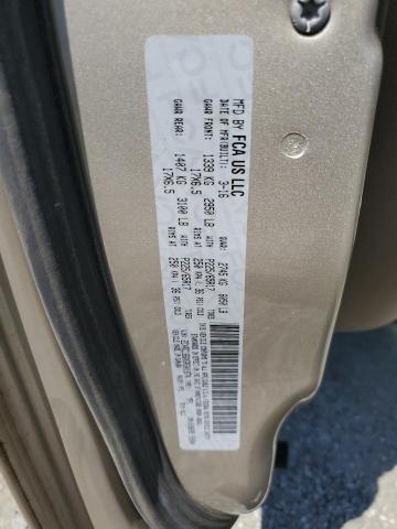 2C4RC1BGXGR301874 - 2016 CHRYSLER TOWN & COU TOURING BEIGE photo 14