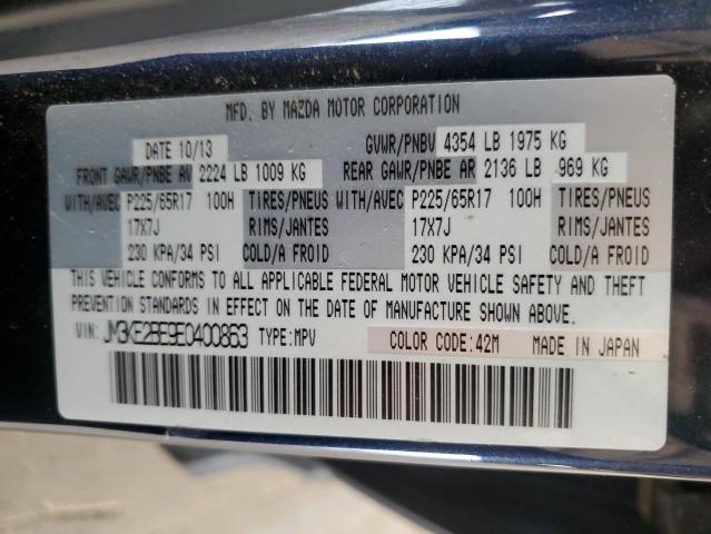 JM3KE2BE9E0400863 - 2014 MAZDA CX-5 SPORT BLUE photo 12