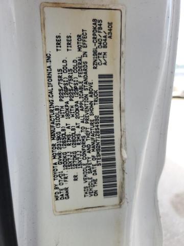 5TESM92N71Z854592 - 2001 TOYOTA TACOMA XTRACAB PRERUNNER თეთრი ფოტო 12