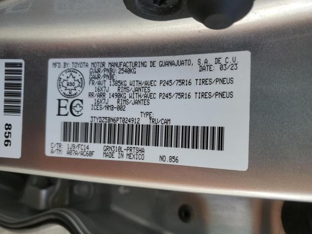 3TYDZ5BN6PT024912 - 2023 TOYOTA TACOMA DOUBLE CAB Gümüş fotoğraf 12