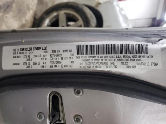 3C6RR7KT2EG229206 - 2014 RAM 1500 ST SILVER photo 13