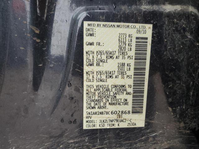 5N1AR1NB7BC602868 - 2011 NISSAN PATHFINDER S GRAY photo 14