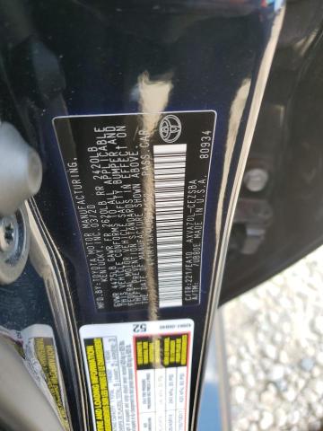 4T1M11AK4LU947152 - 2020 TOYOTA CAMRY SE BLUE photo 12