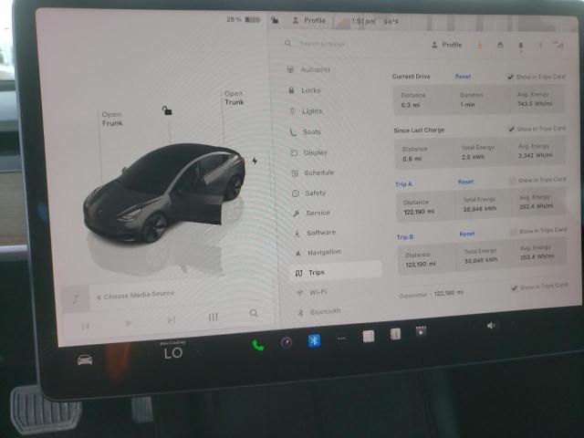 5YJ3E1EA3NF368803 - 2022 TESLA MODEL 3 BLACK photo 9