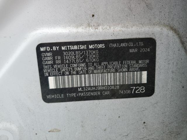 ML32AUHJ9RH010828 - 2024 MITSUBISHI MIRAGE ES 白色 照片 12