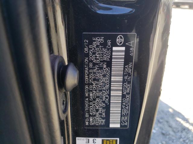 JTKJF5C78D3055625 - 2013 TOYOTA SCION TC 黑色 照片 12