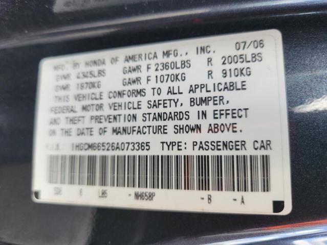 1HGCM66526A073365 - 2006 HONDA ACCORD EX Szary zdjęcie 13