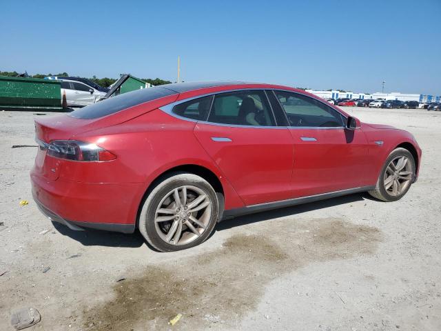 5YJSA1H17EFP57625 - 2014 TESLA MODEL S MAROON photo 3