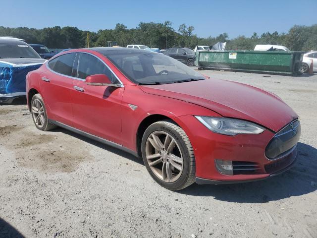 5YJSA1H17EFP57625 - 2014 TESLA MODEL S MAROON photo 4