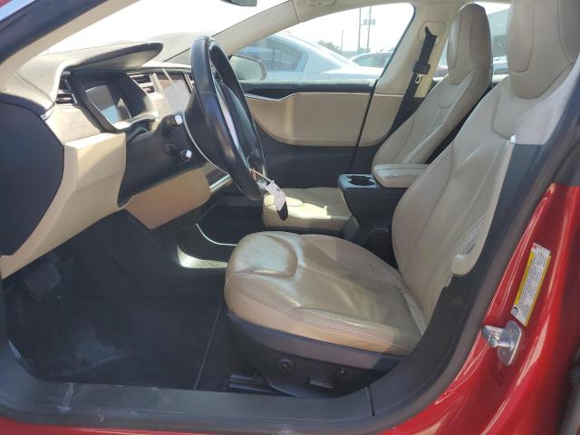 5YJSA1H17EFP57625 - 2014 TESLA MODEL S MAROON photo 7