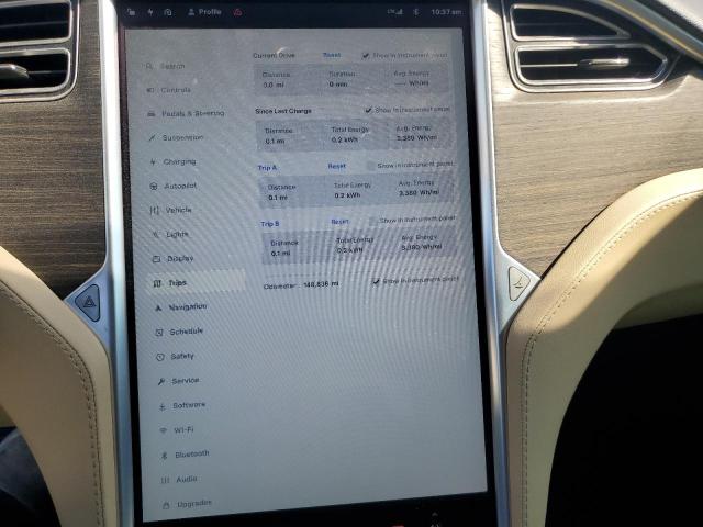 5YJSA1H17EFP57625 - 2014 TESLA MODEL S MAROON photo 9