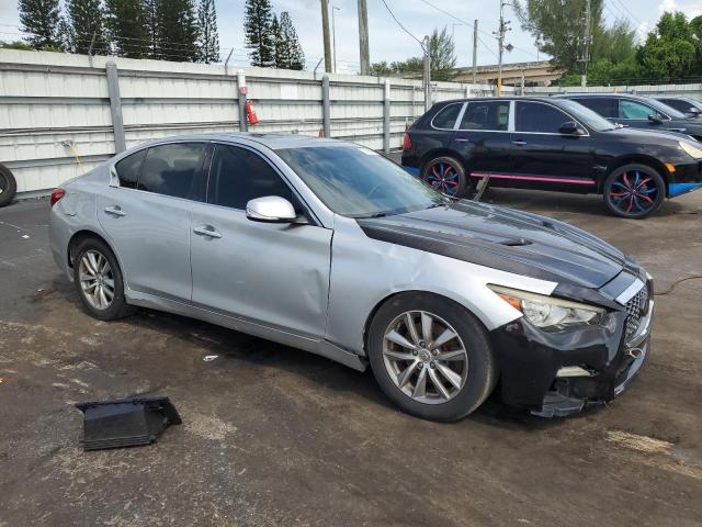 JN1BV7AP7FM353421 - 2015 INFINITI Q50 BASE SILVER photo 4