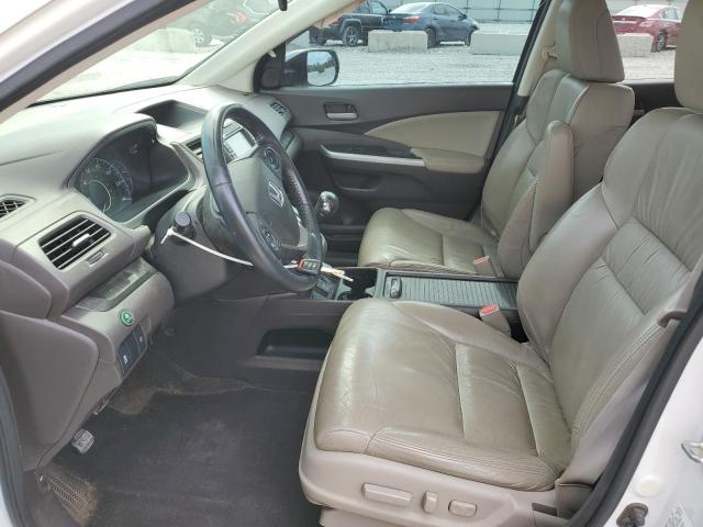 5J6RM4H74EL071609 - 2014 HONDA CR-V EXL WHITE photo 7