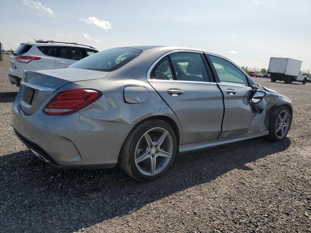 55SWF4KBXFU041632 - 2015 MERCEDES-BENZ C 300 4MATIC SILVER photo 3