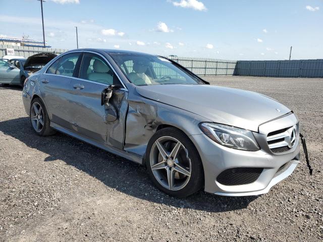 55SWF4KBXFU041632 - 2015 MERCEDES-BENZ C 300 4MATIC SILVER photo 4