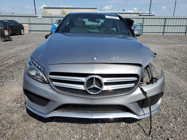 55SWF4KBXFU041632 - 2015 MERCEDES-BENZ C 300 4MATIC SILVER photo 5