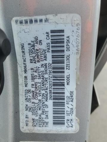 1NXBR32E57Z791102 - 2007 TOYOTA COROLLA CE SILVER photo 12