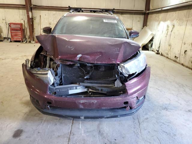 5TDJKRFH0GS287556 - 2016 TOYOTA HIGHLANDER XLE Tünd qırmızı foto 5