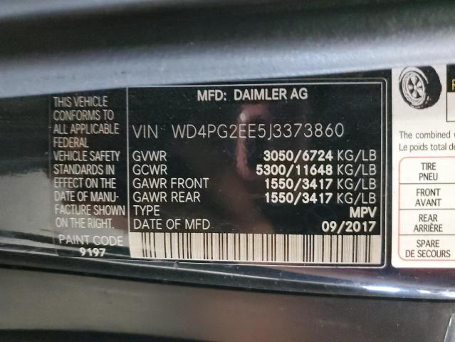 WD4PG2EE5J3373860 - 2018 MERCEDES-BENZ METRIS BLACK photo 13