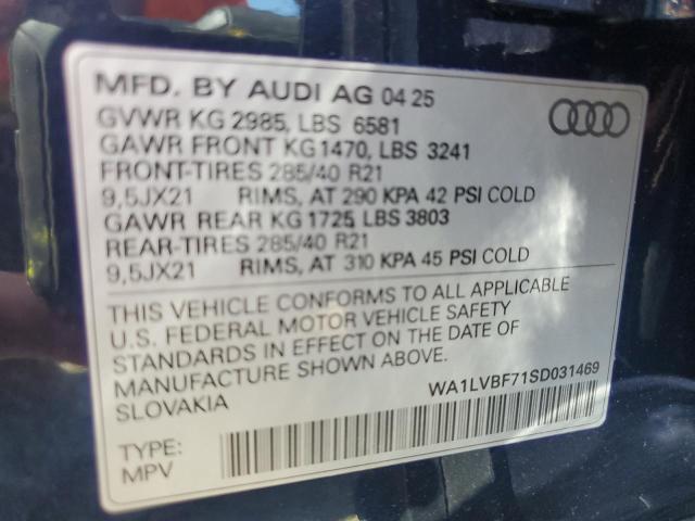 WA1LVBF71SD031469 - 2025 AUDI Q7 PREMIUM PLUS BLUE photo 14