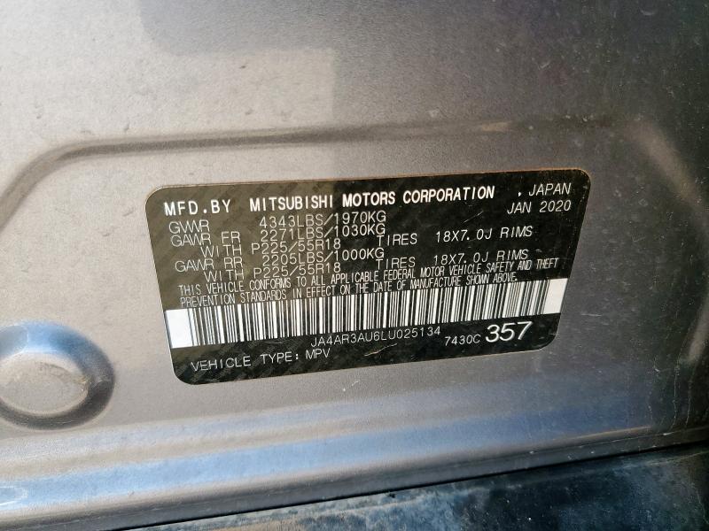 JA4AR3AU6LU025134 - 2020 MITSUBISHI OUTLANDER SPORT ES Gümüş foto 14