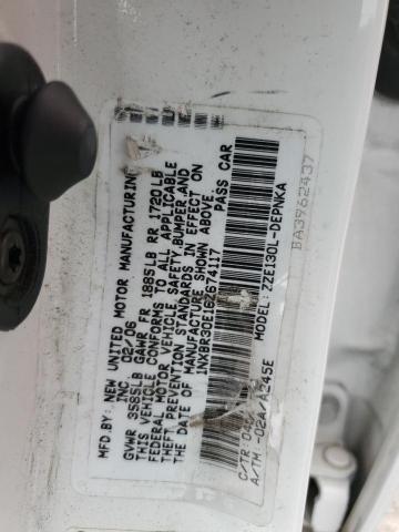 1NXBR30E16Z674117 - 2006 TOYOTA COROLLA CE 白色 照片 12