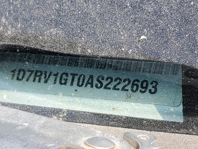 1D7RV1GT0AS222693 - 2010 DODGE RAM 1500 SILVER photo 12