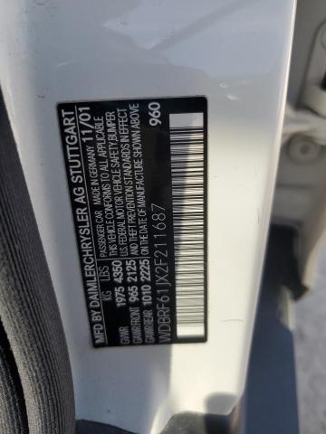 WDBRF61JX2F211687 - 2002 MERCEDES-BENZ C 240 白色 照片 12