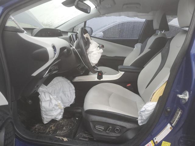 JTDKARFU8J3059527 - 2018 TOYOTA PRIUS BLUE photo 7