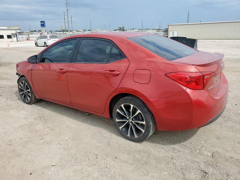 5YFBURHE6KP913890 - 2019 TOYOTA COROLLA L RED photo 2