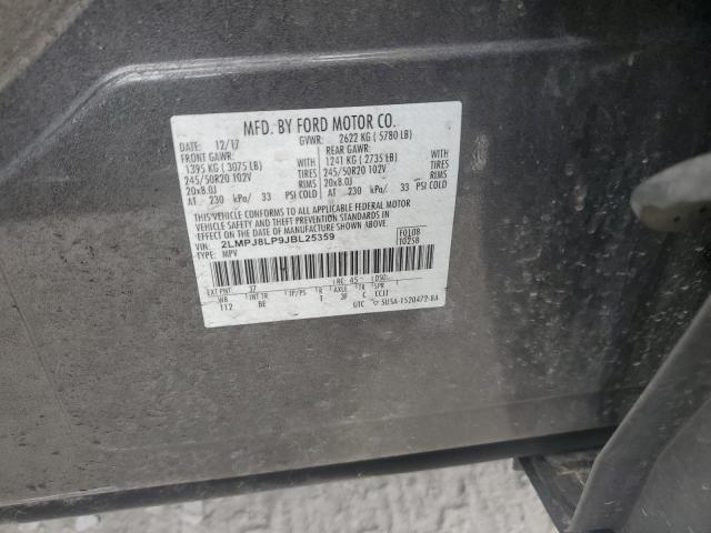 2LMPJ8LP9JBL25359 - 2018 LINCOLN MKX RESERVE Graphite photo 14