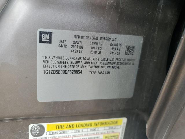 1G1ZD5E00CF328854 - 2012 CHEVROLET MALIBU 2LT GRAY photo 12