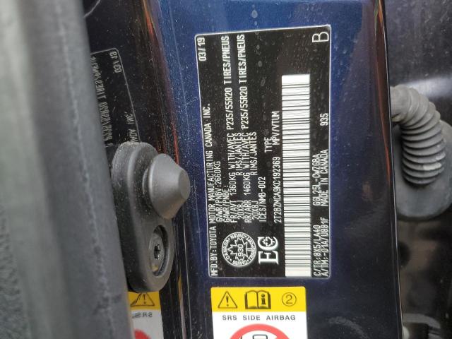 2T2BZMCA9KC192369 - 2019 LEXUS RX 350 BASE BLUE photo 14