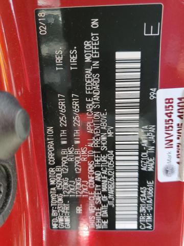 JTJYARBZ6J2105404 - 2018 LEXUS NX 300 BASE 勃艮第红 照片 14