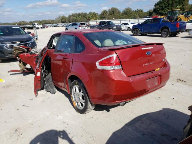 1FAHP36N79W123524 - 2009 FORD FOCUS SES RED photo 3