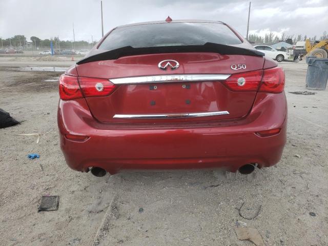 JN1BV7APXEM684024 - 2014 INFINITI Q50 BASE Қызыл фото 6
