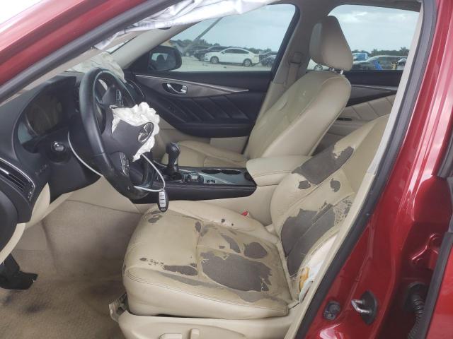 JN1BV7APXEM684024 - 2014 INFINITI Q50 BASE Қызыл фото 7