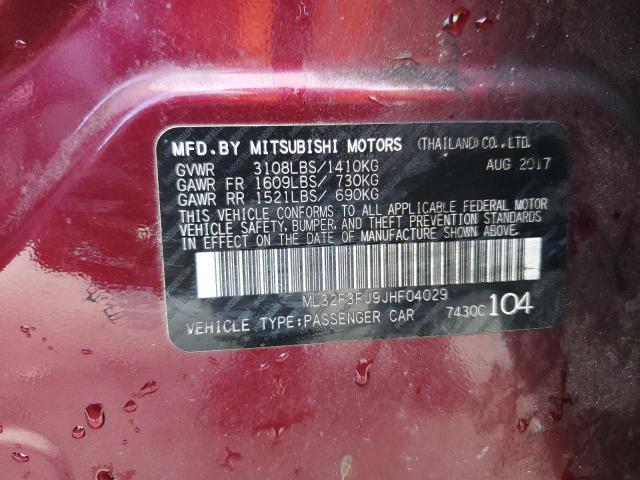 ML32F3FJ9JHF04029 - 2018 MITSUBISHI MIRAGE G4 ES PURPLE photo 12